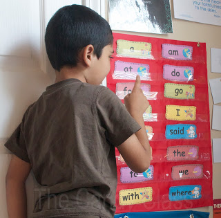 Pocket Chart with Sight Words