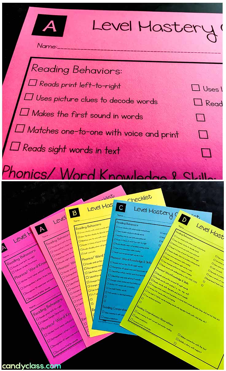 Guided Reading Level Mastery Checklist